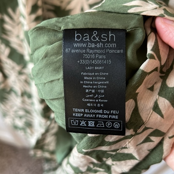 BA&SH Tally Botanical-print High-rise Woven Maxi Skirt in Green Size 0 | XS - Picture 10 of 13